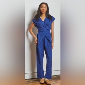 Rujuta Sheth Venus Jumpsuit Blue Waffle NWOT